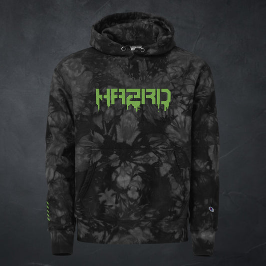 HAZRDMERCH - Stitched Logo - Champion Tie-Dye Hoodie