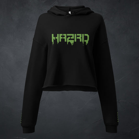 HAZRDMERCH - Stitched Logo - Crop Hoodie